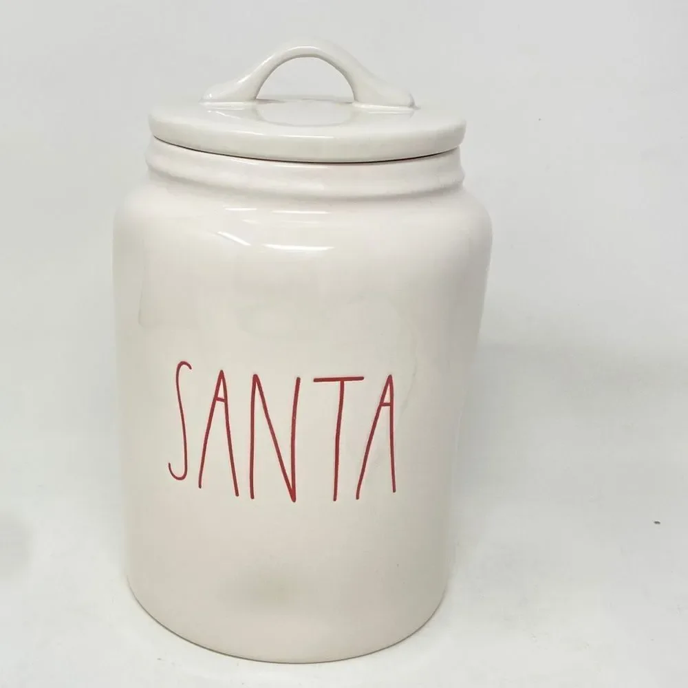 Rae Dunn Santa Cookie Jar Christmas Holiday RARE Gift Cooking Bake Her Him Snack